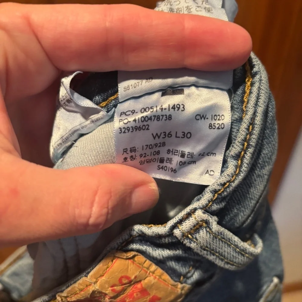 Levi Strauss Mens Straight Fit 514 Jeans Blue 36x30